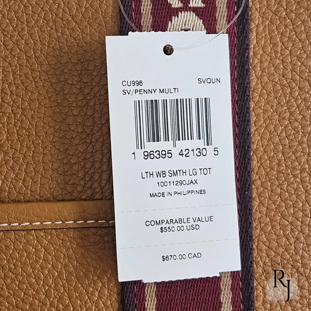 Coach Smith Large Tote – Refined Pebble Leather (NWT) - Picture 13 of 13